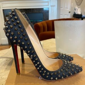 Christian Louboutin Pigalle Spike 120 Jean Pump